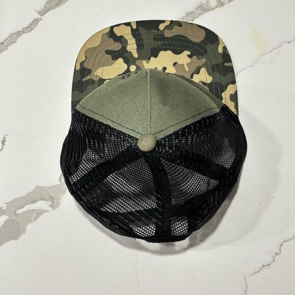 Unisex Green & Black Camo “Good Vibes” Snapback Hat – Kids Size - Picture 5 of 10